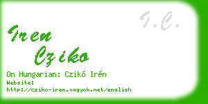 iren cziko business card